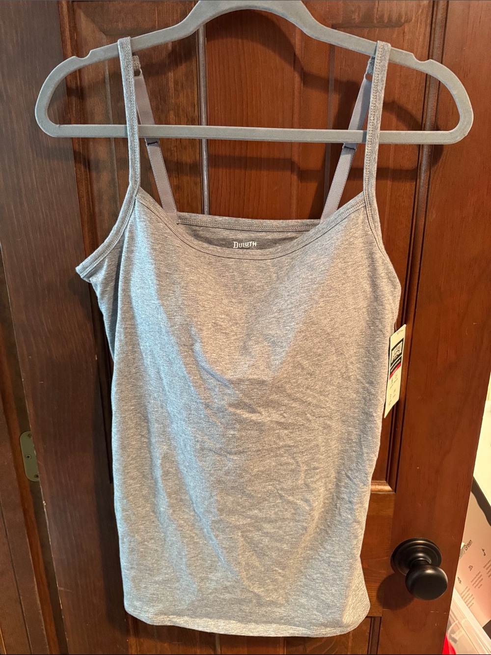Duluth Trading Co Heather Gray Camisole Tank with Adjustable Straps